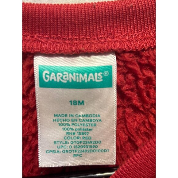 Garanimals 18M Red Sherpa Fleece Toddler Sweater & Pants Set 100% Polyester Made - Picture 2 of 5